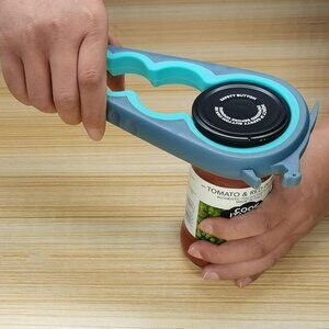 Jar Bottle Can Opener for Weak Hands Seniors w Arthritis Multi‎ Use Lid Remover
